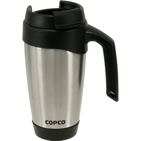 The Copco Acadia Travel Mug is the perfect choice for enjoying your favorite beverage on-the-go Crafted from durable plastic, this travel companion features double-wall insulation that helps keeps drinks hot or cold. . Copco travel mug